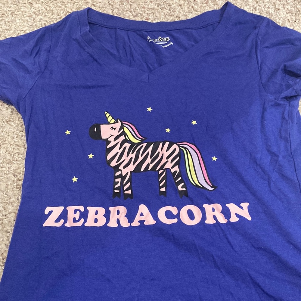 Purple “Zebracorn” Joe Boxer kids t-shirt size Medium